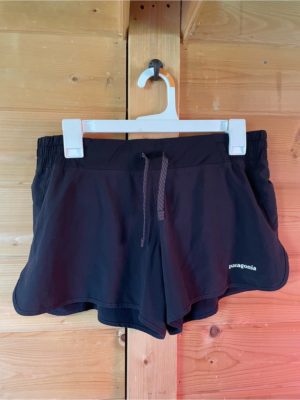 Patagonia Women's Black Athletic Shorts with Drawstring